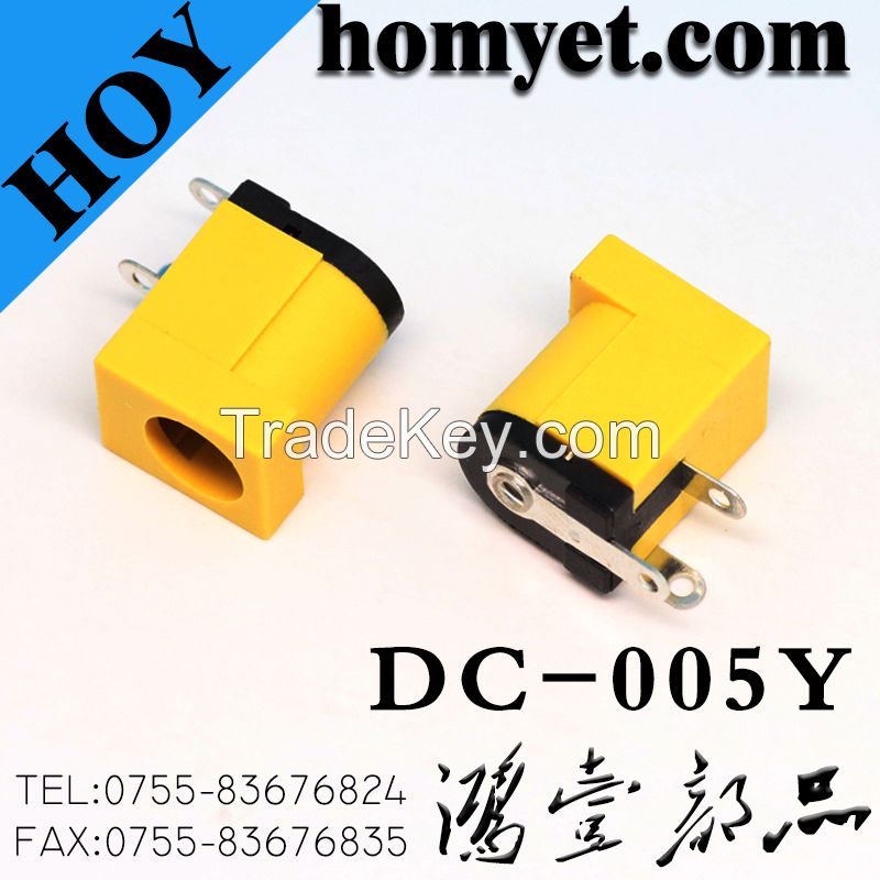 2.0mm Right Angle 3pin DIP Type DC Power Jack for Laptop (DC-005)