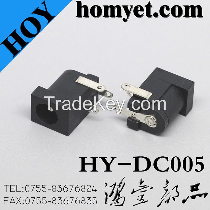 2.0mm Right Angle 3pin DIP Type DC Power Jack for Laptop (DC-005)