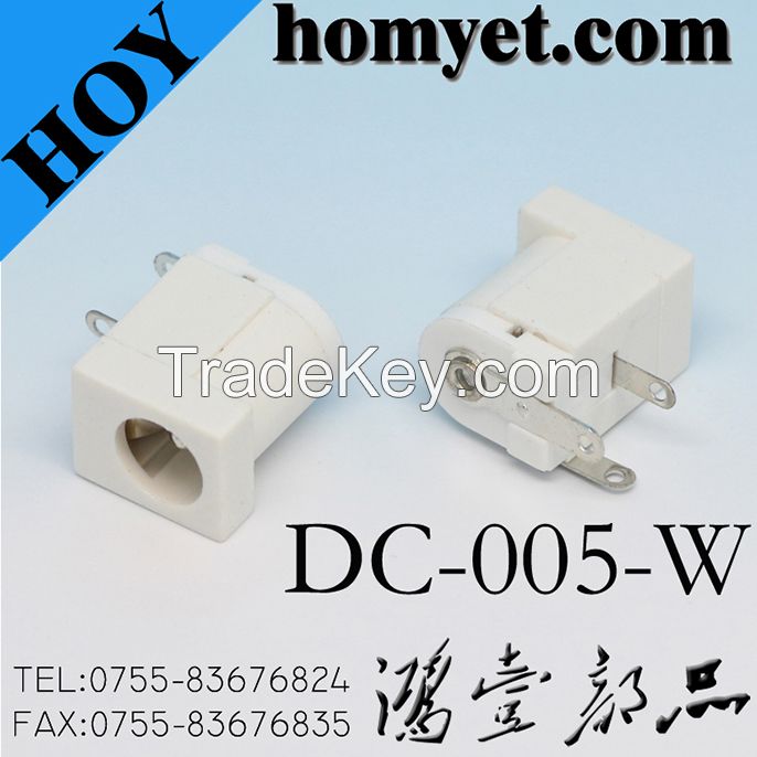 2.0mm Right Angle 3pin DIP Type DC Power Jack for Laptop (DC-005)