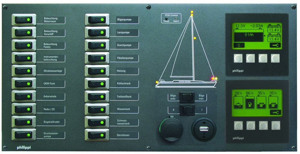 Marine switch panels switch boards