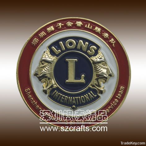 2014 newest design lions club shenzhen branch badge