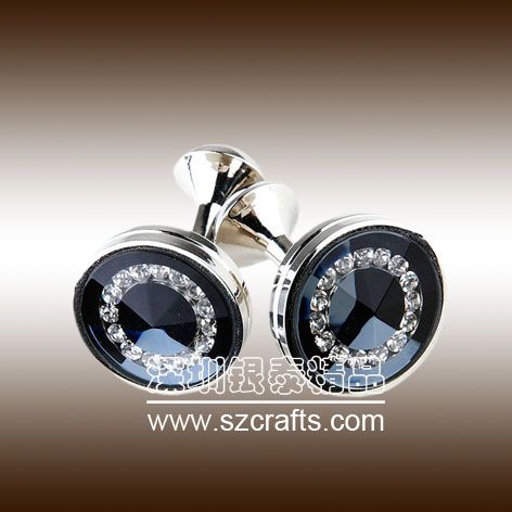 wholesale diamond custom metal cufflinks manufacture