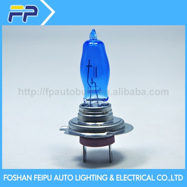 Hot selling high quality and performance car bulb h7 super white UV Quartz glass halogen bulb China factory price