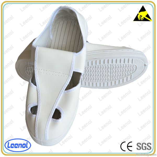 LN-7105 White 4-holes esd shoes/esd shoes for working