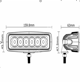 18W LED work light off-road lights project lamp truck lamp for suv