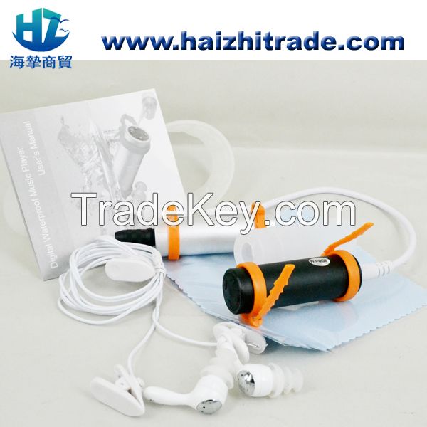 4GB Submersible waterproof sports mp3, underwater mp3 player , headset necklace swimming mp3 player