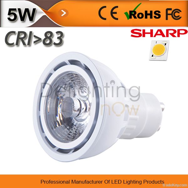 Dimmable 5w led spotlight high CRI