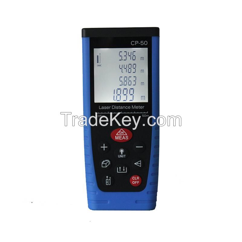 0.05-50m laser distance meter with an accuracy of +/-1.5mm