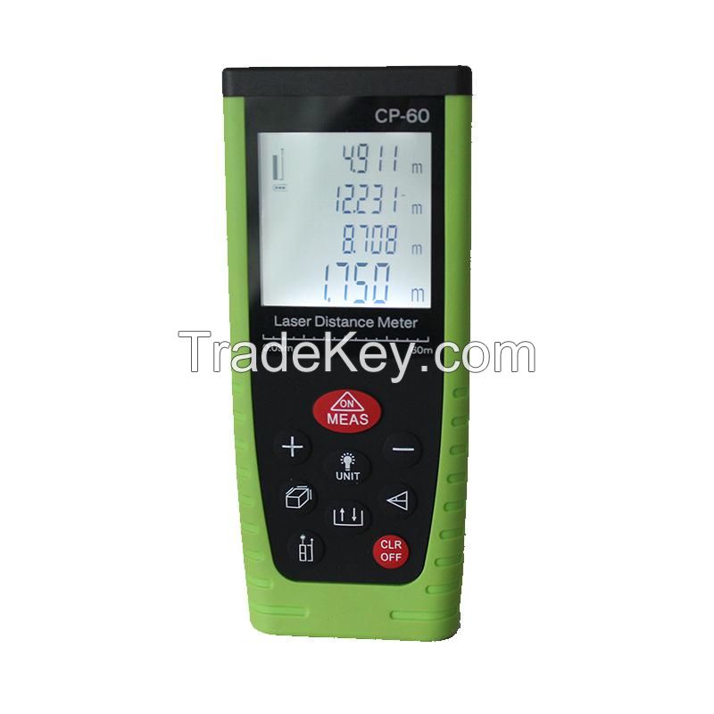 0.05-60m laser distance meter with an accuracy of +/-1.5mm