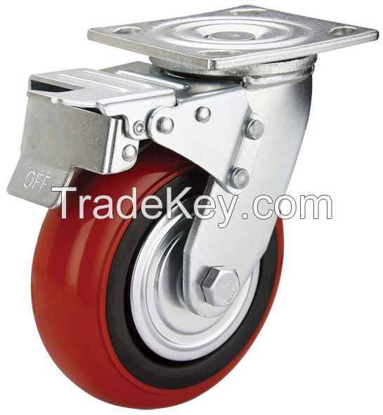 450kg load capacity Swivel pu wheel , plastic wheels , wheel caster