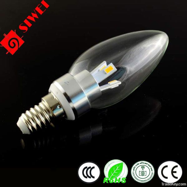 360 degree beam angle led candle light bulb lamp 5W E14 CE&RoHs led li