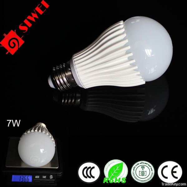 Aluminium Die Casting led bulb 7W E27/B22 CE&RoHs led light bulbs