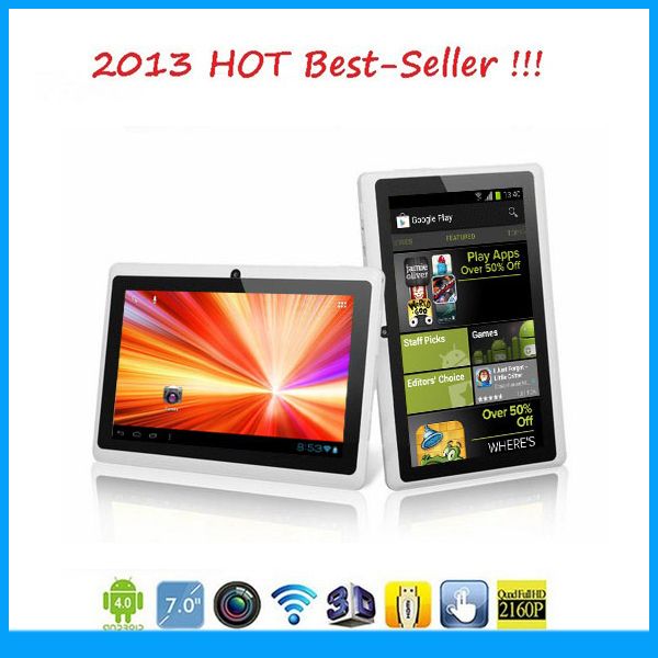 Shenzhen cheap 7inch Q88 tablet pc allwinner a13 tablet 3g external