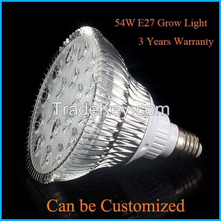  Wholesale Led Plant light 54W E27 Led Hydroponic Plant Flowers Vegatables Green Led Grow Lights Plant Growing Lamp