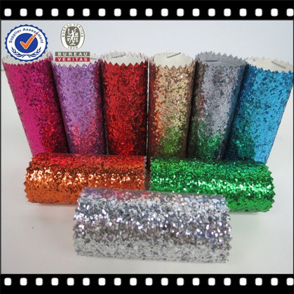 Zhejiang New Style PU Glitter Mesh Leather