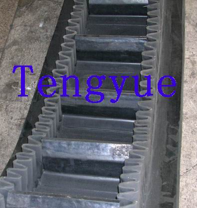 Corrugated sidewall conveyor belt (Conveyor Belt Block)
