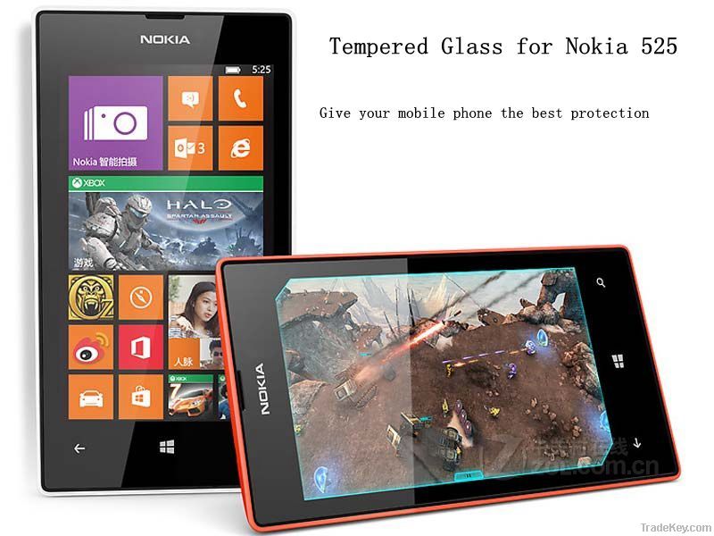 0.3mm 2.5D Tempered glass screen protector for Nokia 525, 520 , 1020, 927