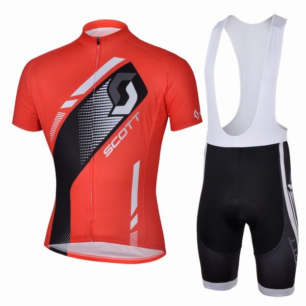 2013 Scott Red Cycling Jersey and bib Shorts Set