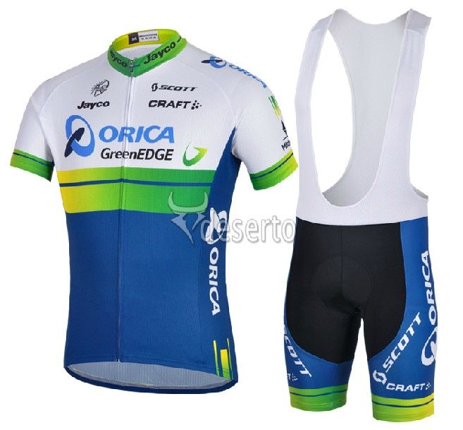 2014 GreenEDGE-ORICA Cycling Jersey and bib Shorts Set