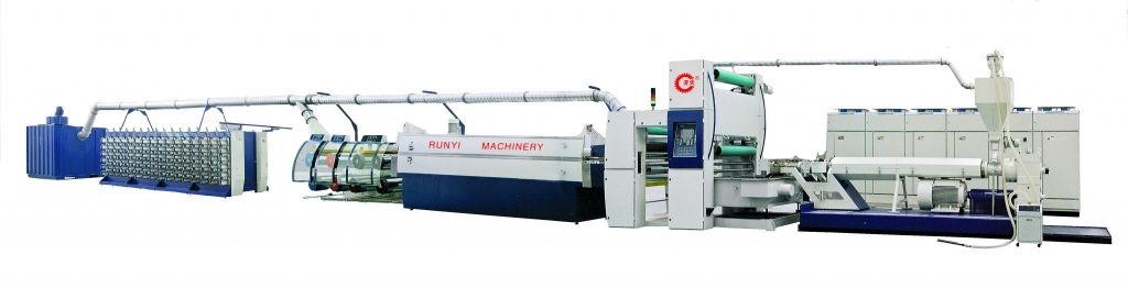 High-speed Plastic extruding flat yarn stretching line