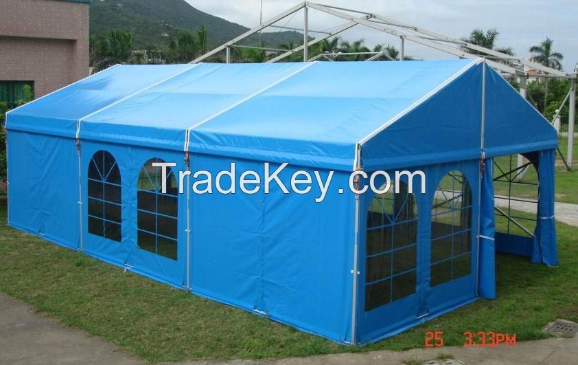 6x9m small marquee tent with transparent pvc church windows