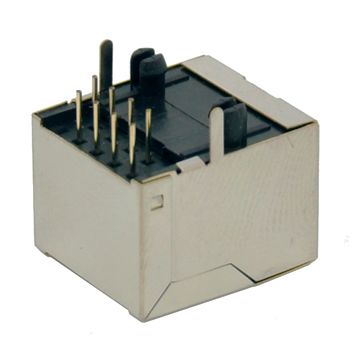 SIDE ENTRY MODULAR JACK SHIELDED 1X1,  TAB DOWN AVAILABLE IN 1X1~1X8POLE 