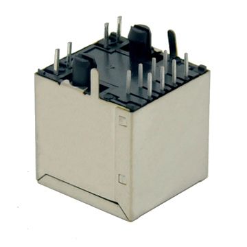 RJ TOP ENTRY 1X1 LED JACK AVAILABLE IN 1X1~1X8 POLE