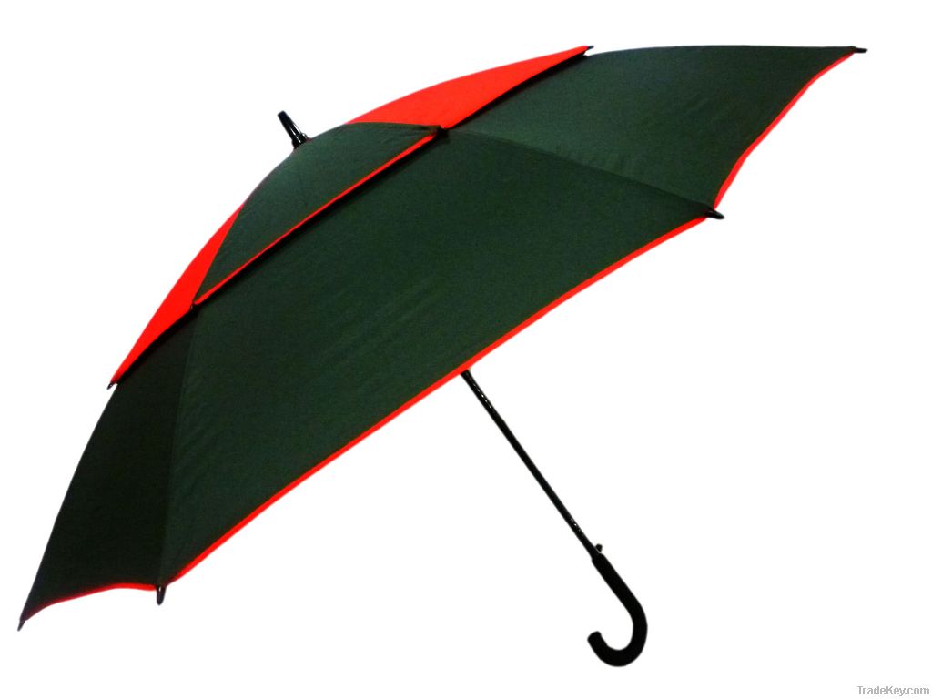 Advertising double canopy windproof golf umbrella