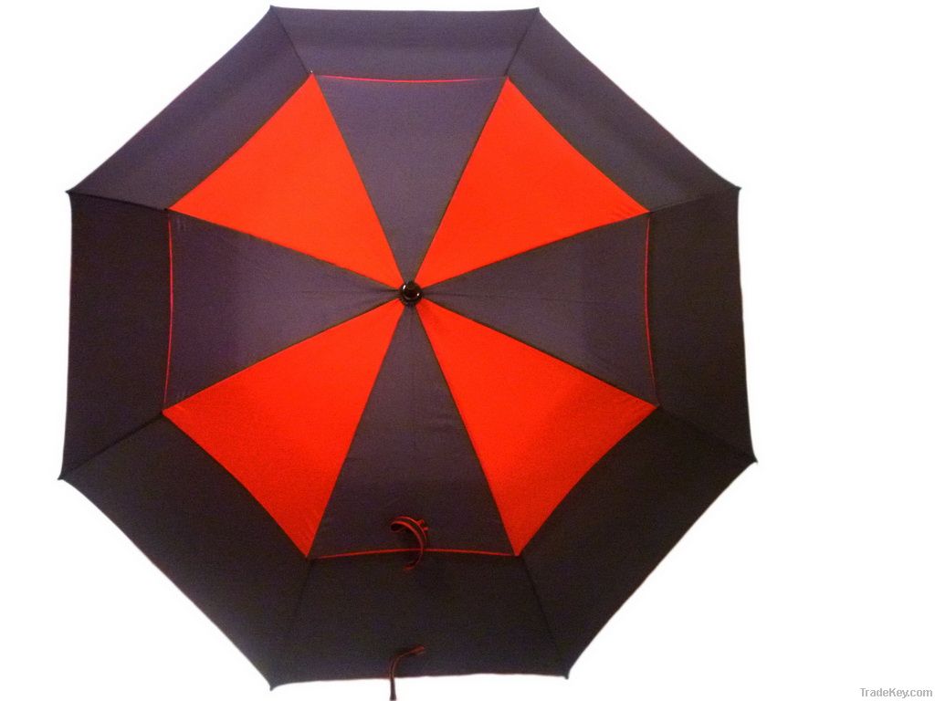 Advertising double canopy windproof golf umbrella