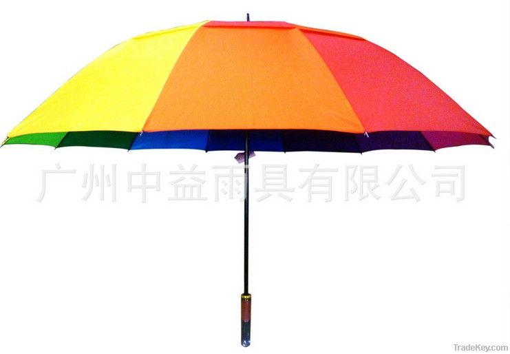 Straight rainbow umbrella