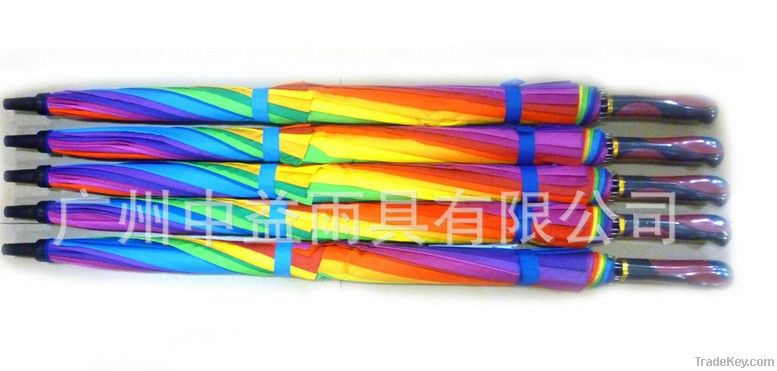 Straight rainbow umbrella