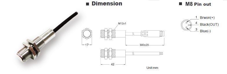 inductive magnetic proximity sensor 8M DC AC3.5-24V