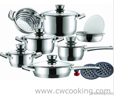 16pcs Stainless steel cookware set