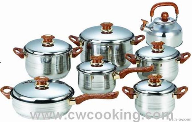 14pcs stainless steel cookware set /kitchenware