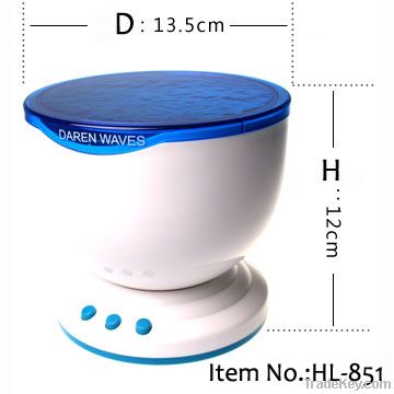Ocean Daren waves night light projector lamp with speaker