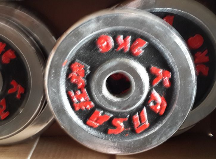 Chrome dumbbell plates