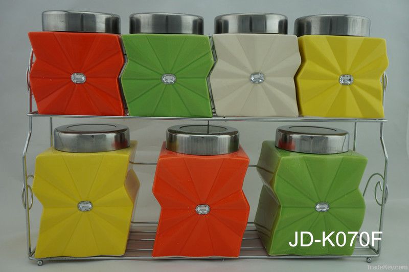 Ceramic Seal Pot JDK070F Color pot, coffee seal pot