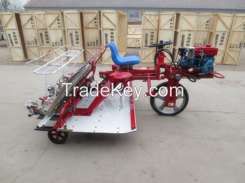 6 rows riding type high speed paddy rice transplanter in seeder
