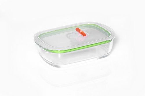 Square Borosilicate Glass Food Container With Lids Safe For Microwave