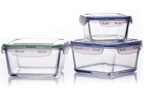 High Borosilicate Pyrex Glass Food Containers Safe In Microwave