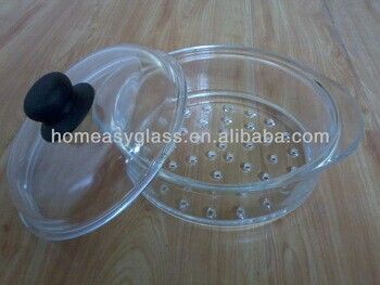 High Borosilicate Pyrex Glass Steamer