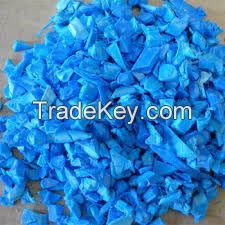 â€‹HDPE Flakes/ HDPE Milk Bottle Scrap/HDPE Blue Drum Scrap for sale