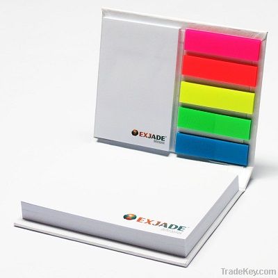 promotional hard cover sticky notes set with logo printing