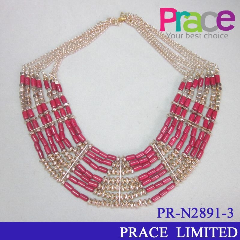 fashion new design seed beads necklace for ladies