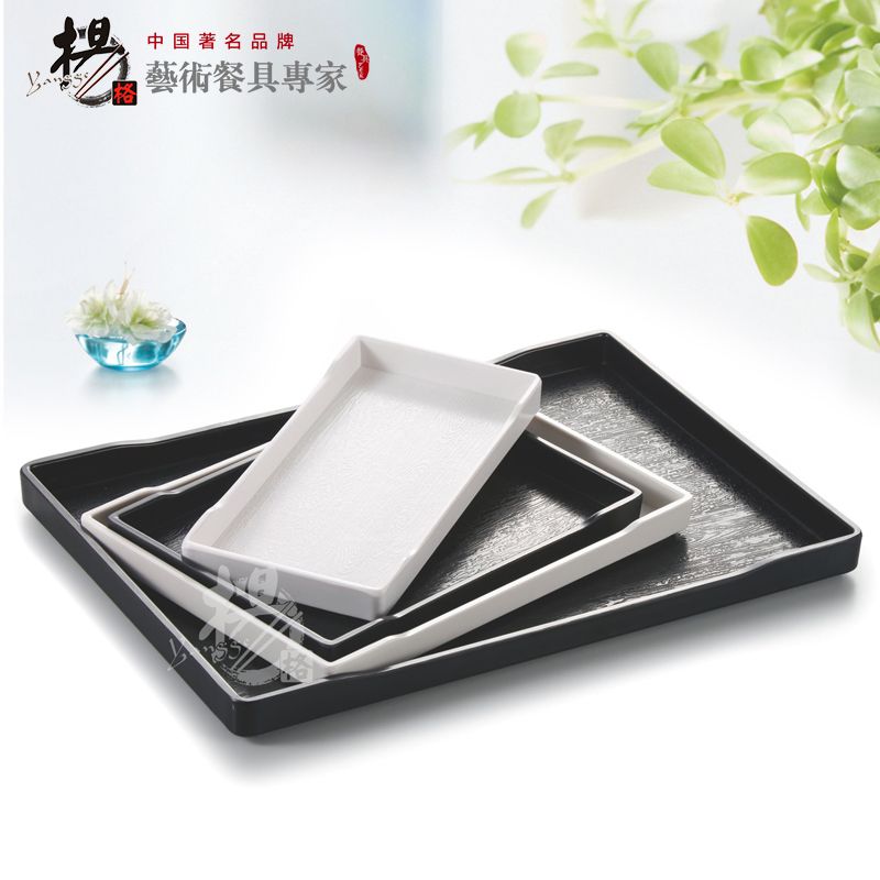 12.4 inches Plastic Melamine KFC serving tray champagn tray restaurant tableware hotel supplies