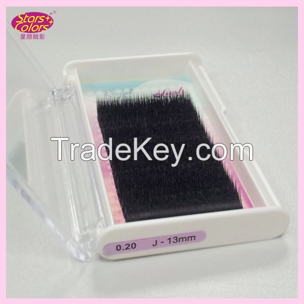 Korea black individual single 18lines faux mink  eyelash extension best quality false eyelash supply 