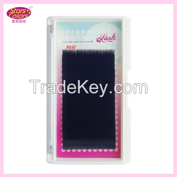 Korea black individual single 18lines faux mink  eyelash extension best quality false eyelash supply