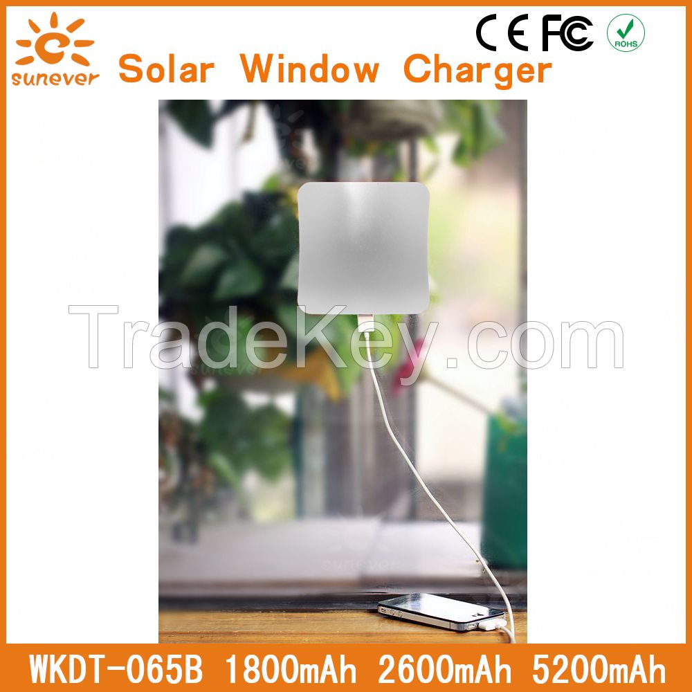 1800mAh/ 2600mAh/5200mAh Portable Solar Window Charger, Solar Charger Window
