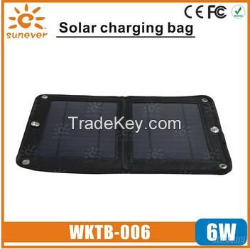 6W Portable Universal Folding Solar Battery Charger For Mobile Phones For Camping Hiking Traveling