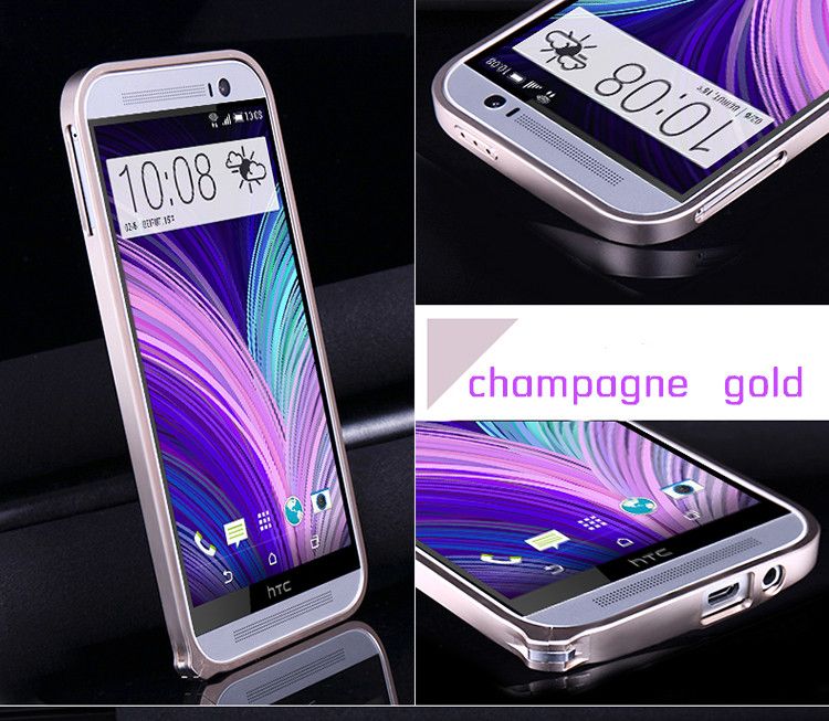 Aluminum crossline bumper case with buckle for HTC one M8
